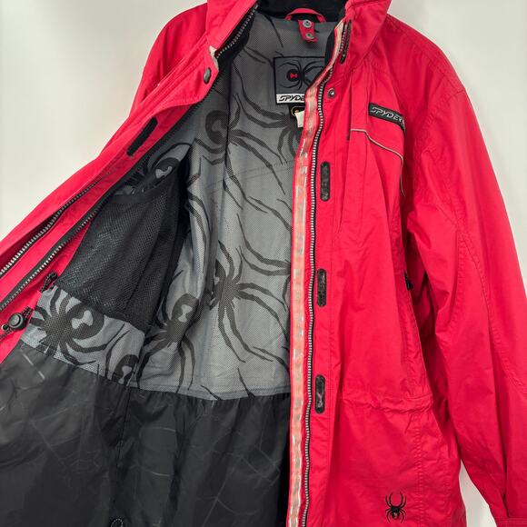 Spyder Womens‎ Ski Jacket XSCAP Entrant Red Nylon Shell Winter Coat Size 10 - Picture 9 of 12